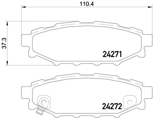 PASTIGLIE FRENO POST. PER SUBARU FORESTER OUTBACK