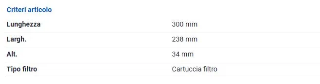 FILTRO ARIA per KIA SORRENTO 2.5CRDI 02-