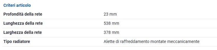 RADIATORE RAFFREDDAMENTO per OPEL ADAM CORSA D 1.2 1.4