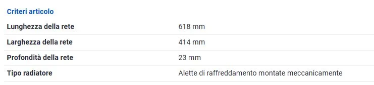 RADIATORE RAFFREDDAMENTO per ALFA ROMEO FIAT LANCIA OPEL 