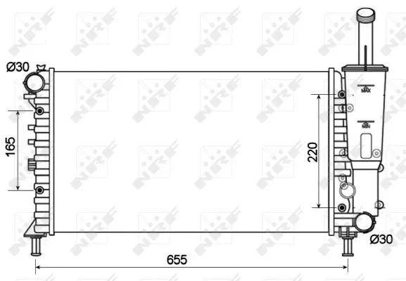 RADIATORE RAFFREDDAMENTO per FIAT PUNTO 188 1.2 NO A/C