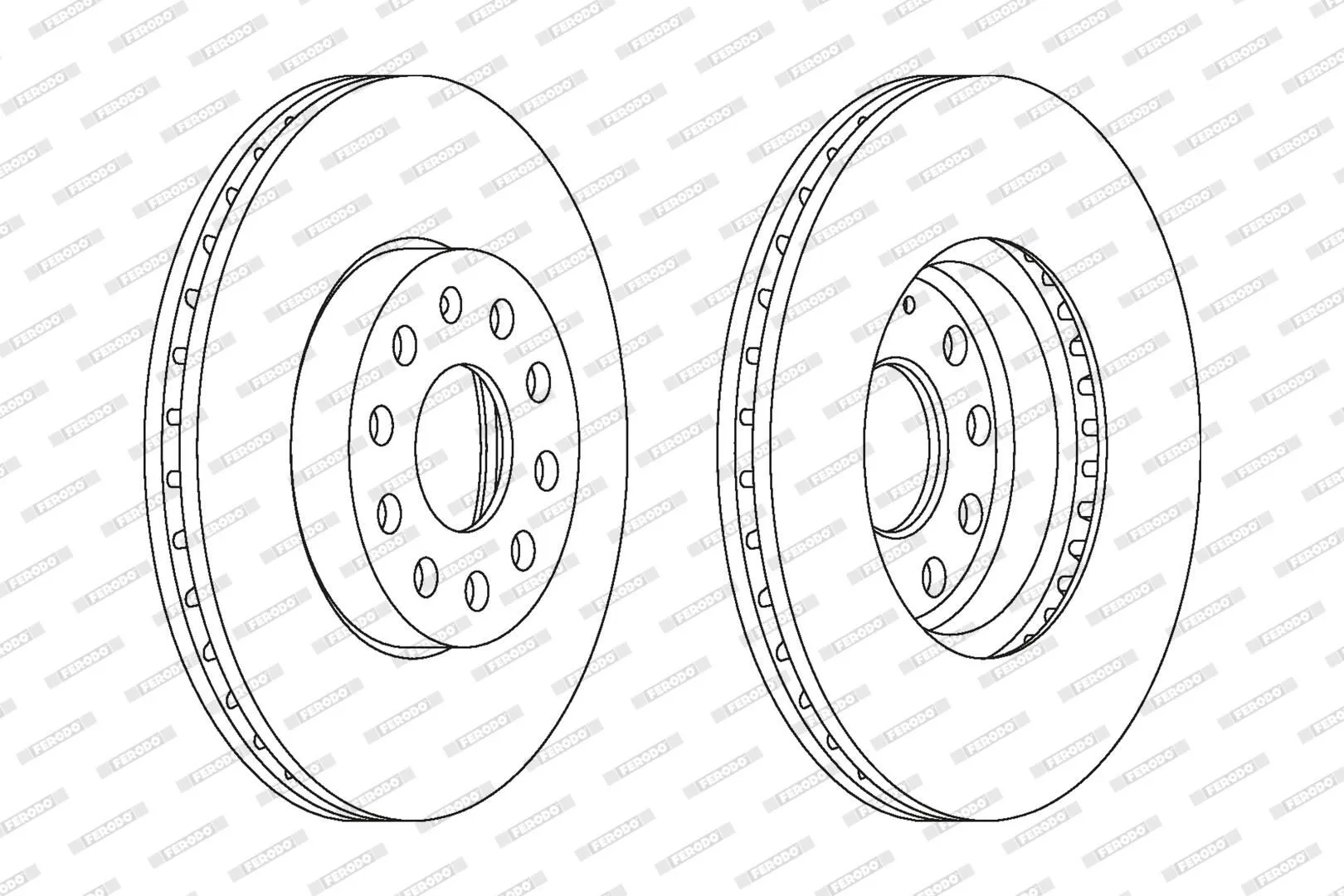 DISCHI FRENO ANT. per AUDI SEAT SKODA VW