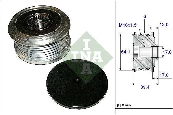 PULEGGIA ALTER. FORD FIESTA V 1.4 TDCi 11.01-06.08