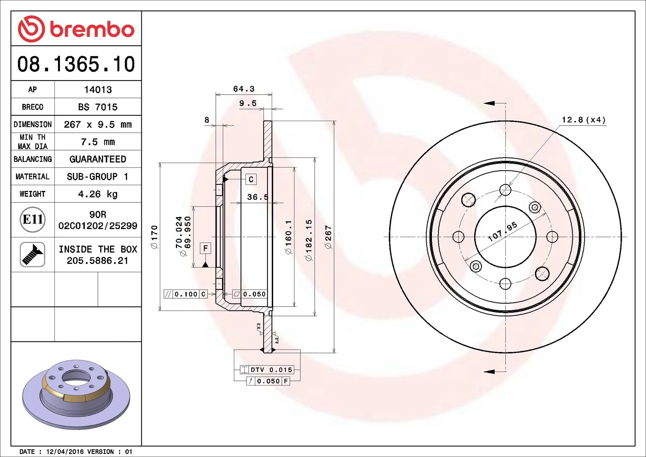 DISCHI FRENO POST. ALFA ROMEO 1750-2000 (105_) 03