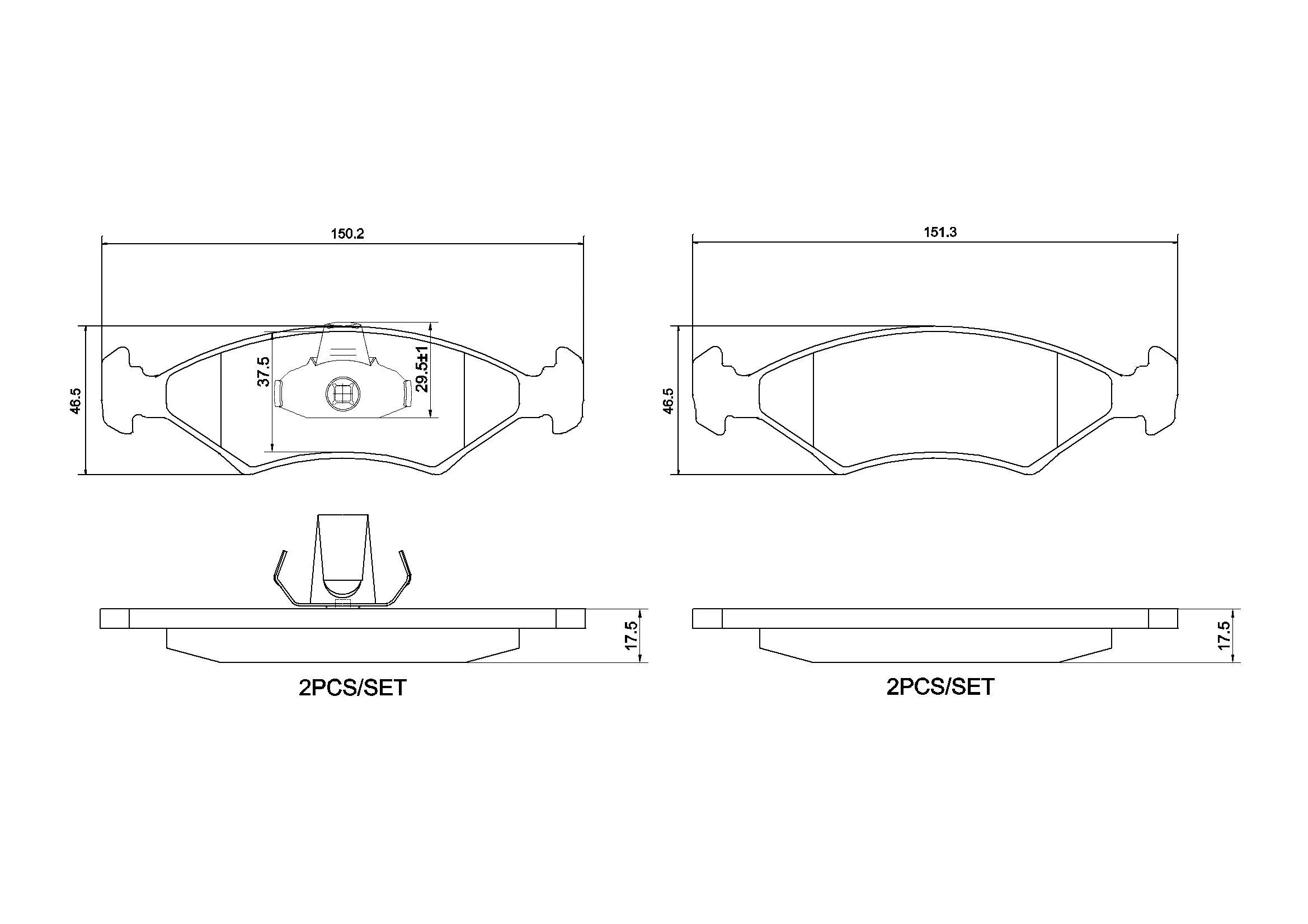 PASTIGLIE FRENO ANT. per FORD FIESTA III