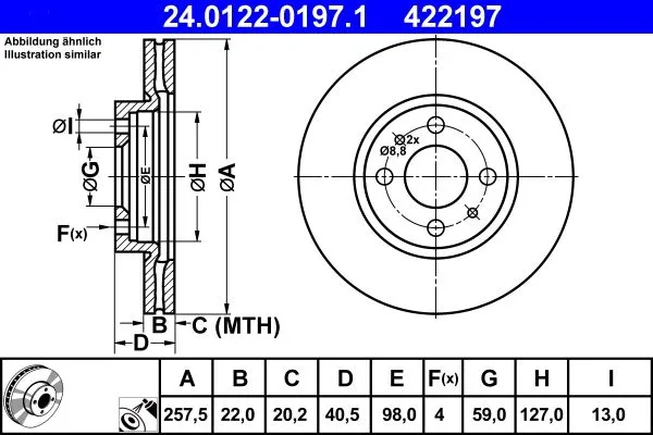 DISCHI FRENO ANT. per ALFA ROMEO FIAT LANCIA