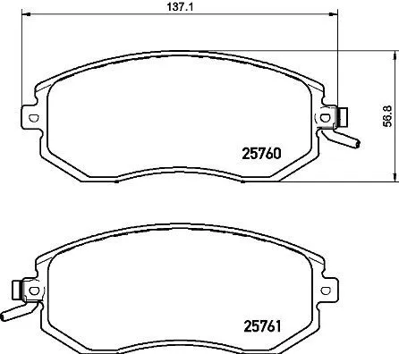 PASTIGLIE FRENO ANT. per SUBARU FORESTER OUTBACK