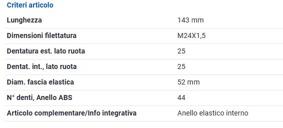 KIT GIUNTO OMOCINETICO per ALFA ROMEO FIAT LANCIA