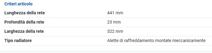 RADIATORE RAFFREDDAMENTO per FIAT UNO (146_)