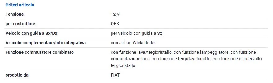 CASCO DEVIO GUIDA  FIAT