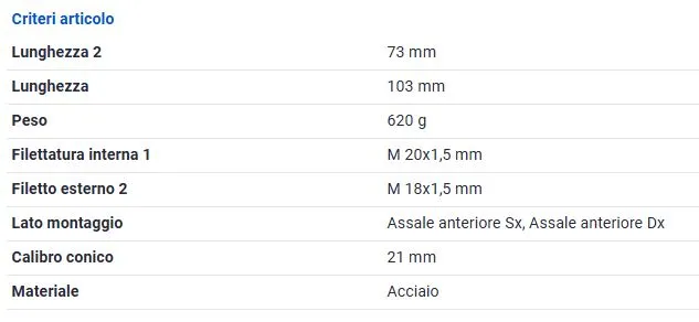TESTINA SCATOLA STERZO per TOYOTA YARIS 03-05