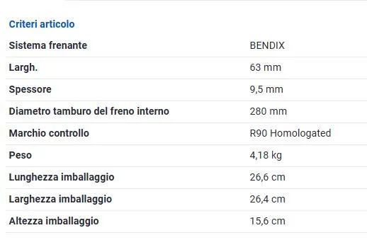 GANASCE FRENO post. FORD TRANSIT