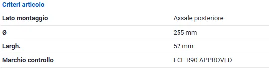 GANASCE FRENO per MITSUBISHI PAJERO III