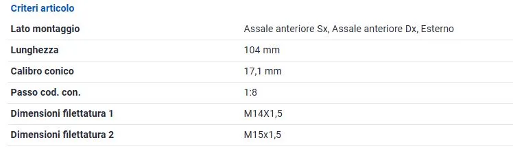 TESTINA STERZO