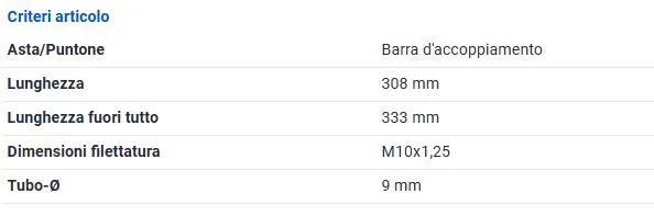 BIELLETTA BARRA STAB. ANT. per MAZDA 3 1.4 -09