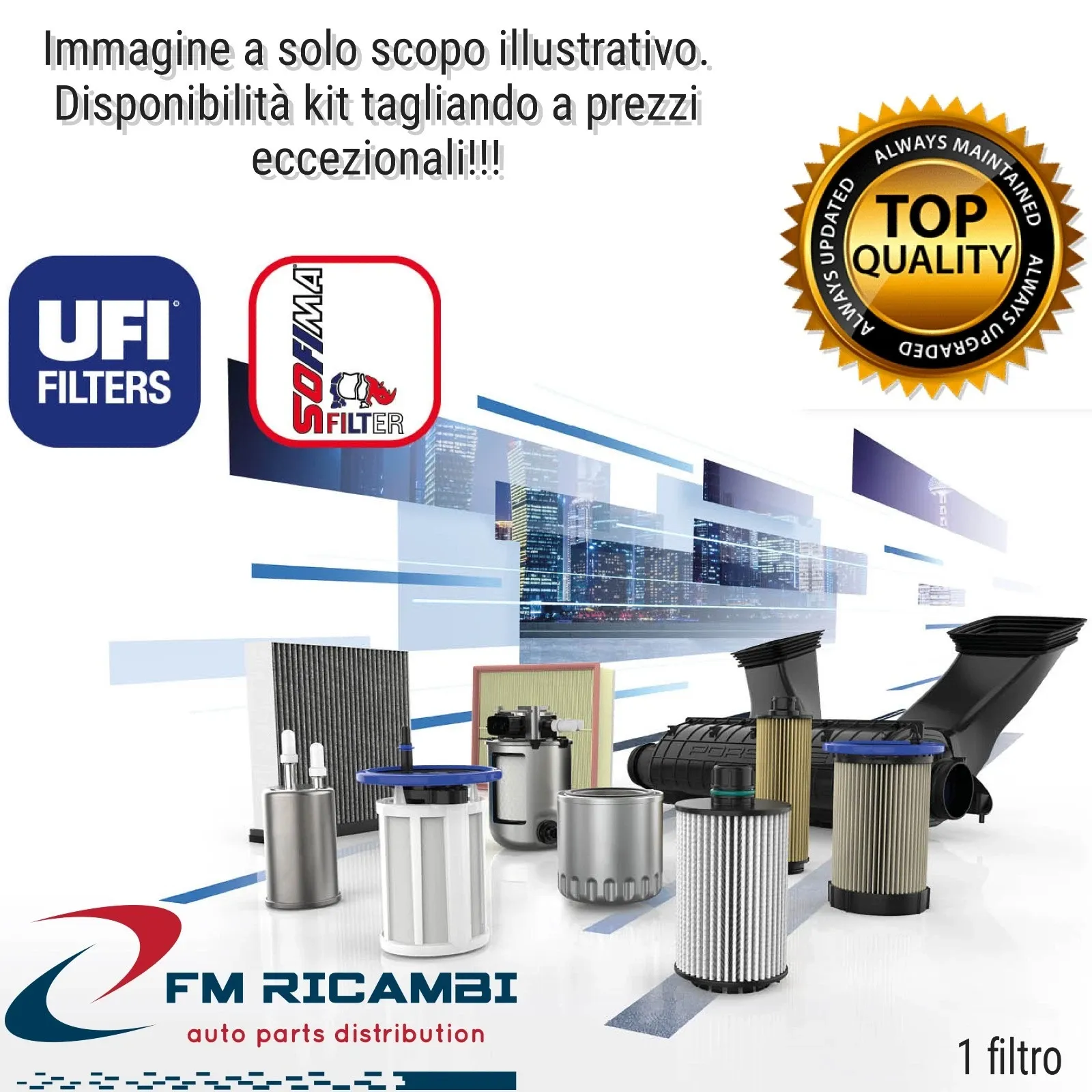 24.196.00 UFI FILTRO CARBURANTE per HONDA CIVIC VIII CR-V III 2.2 CTDI 05-