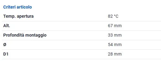 TERMOSTATO per HYUNDAI SANTA FE e KIA SPORTAGE 2.0CRDi