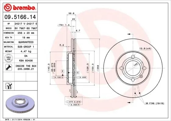 DISCHI FRENO ANT. per SEAT AROSA (6H) 0597-0604