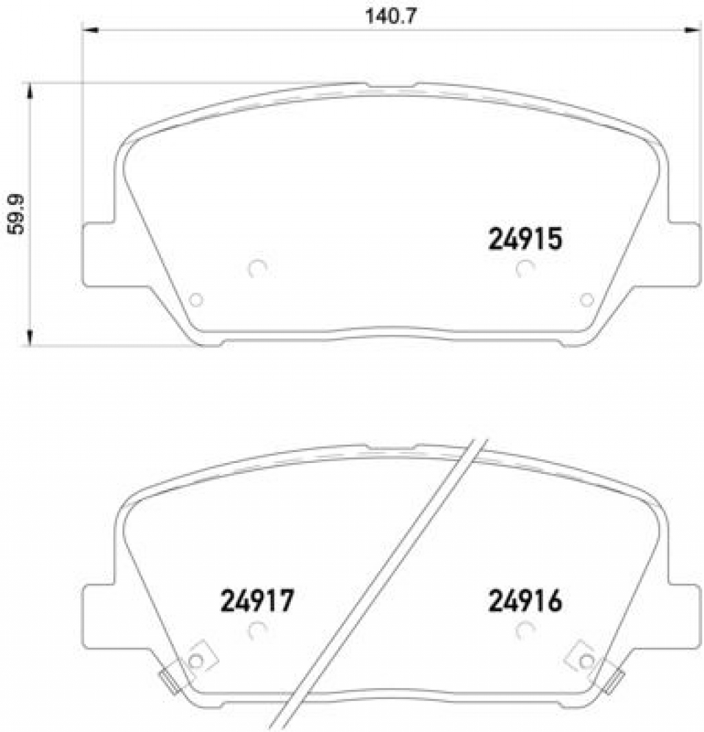 PASTIGLIE FRENO ANT. KIA HYUNDAI