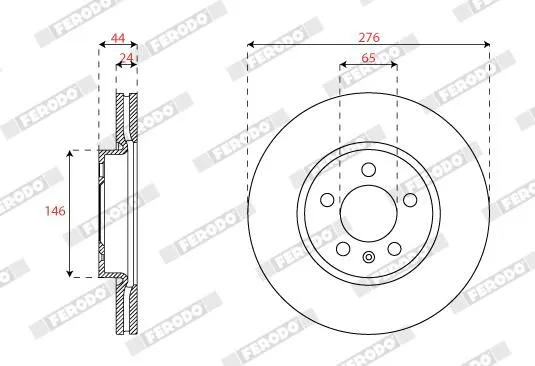 DISCHI FRENO (2PZ) ANT. AUDI SEAT SKODA VW