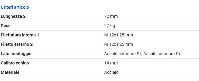 TESTINA Sterzo HR-V 99>