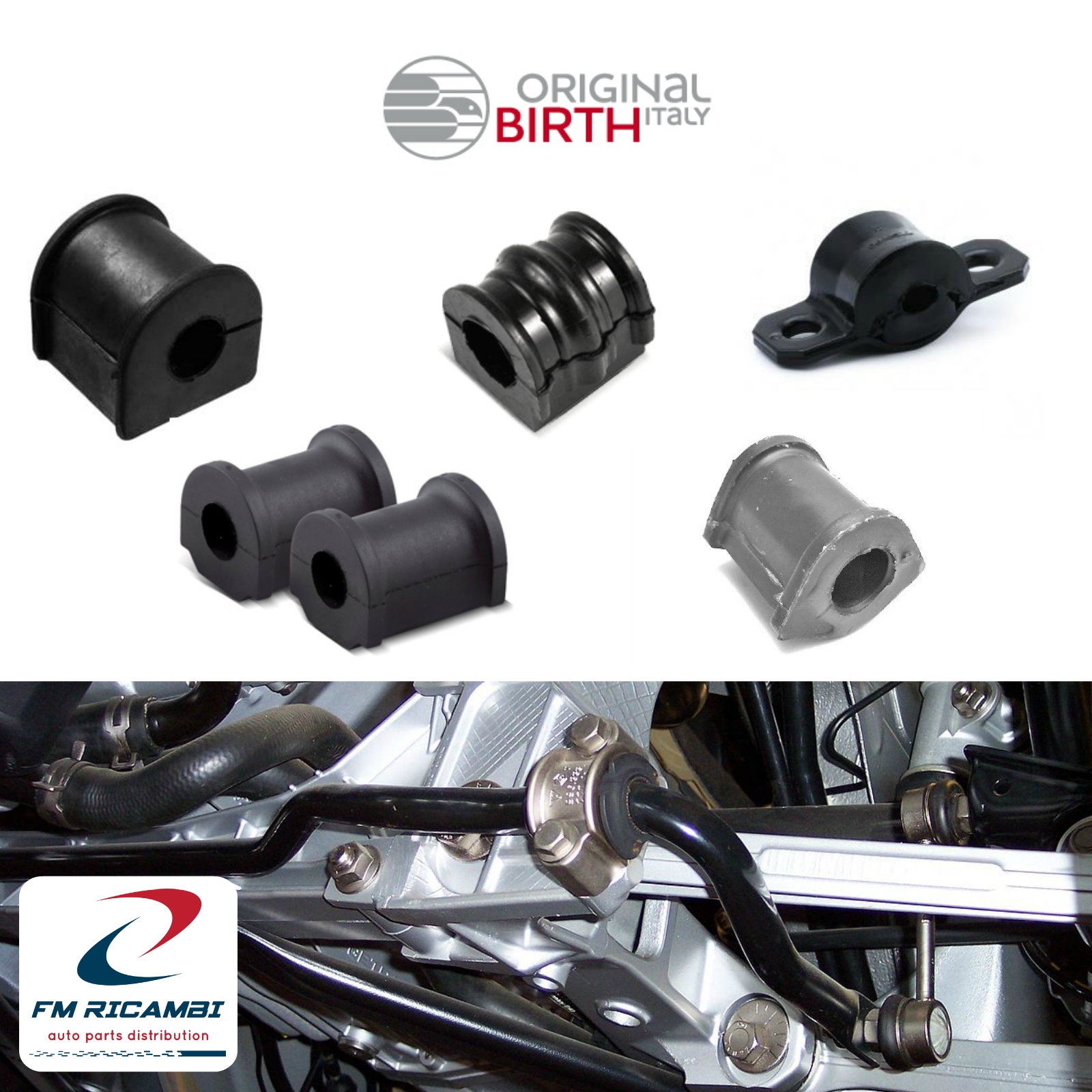 BOCCOLA BARRA STABILIZZATRICE PER NISSAN KUBISTAR 03> PER RENAULT CLIO 98>